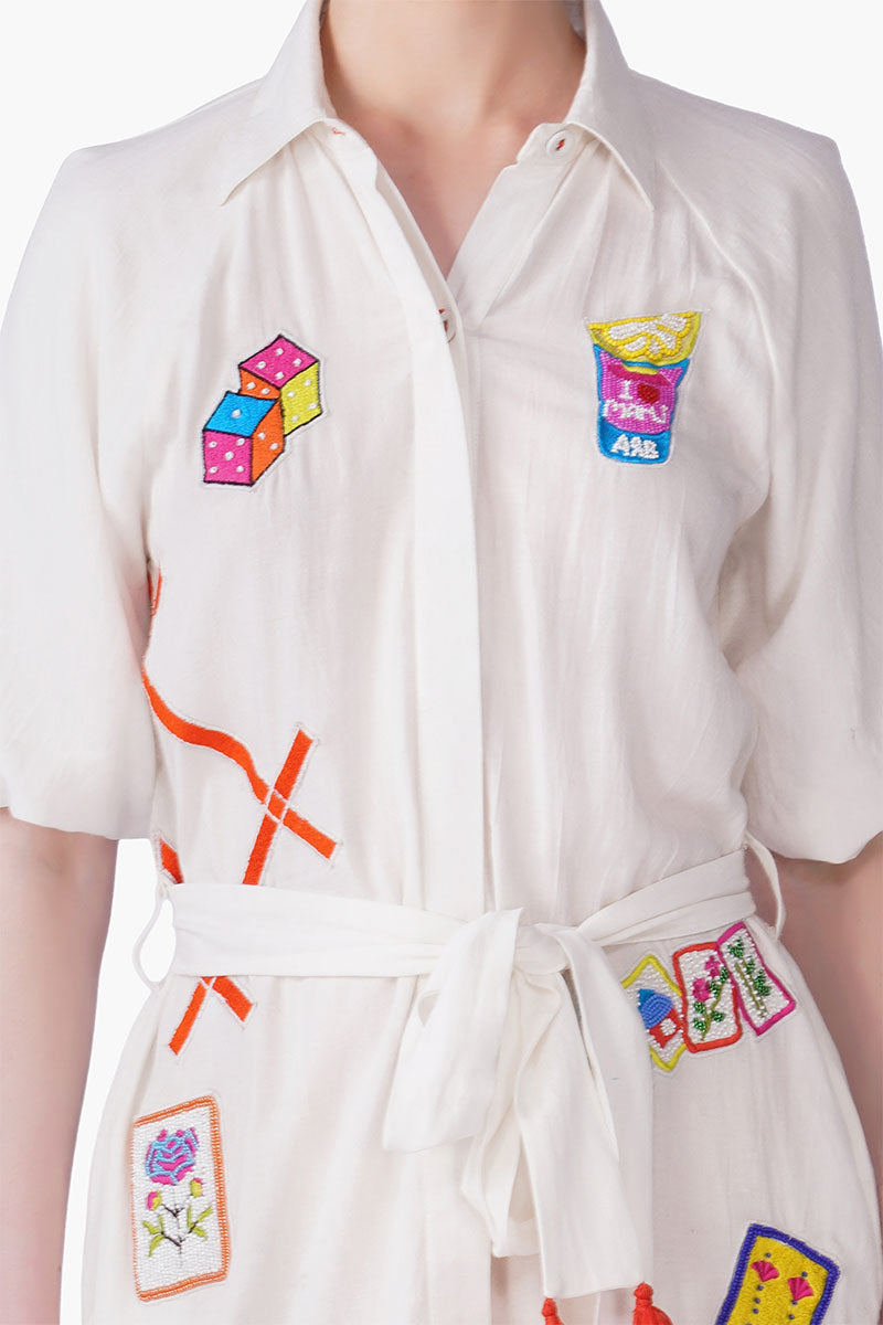 Set of 6 Mahjong Muse Embellished Short Dress(S, M & L)