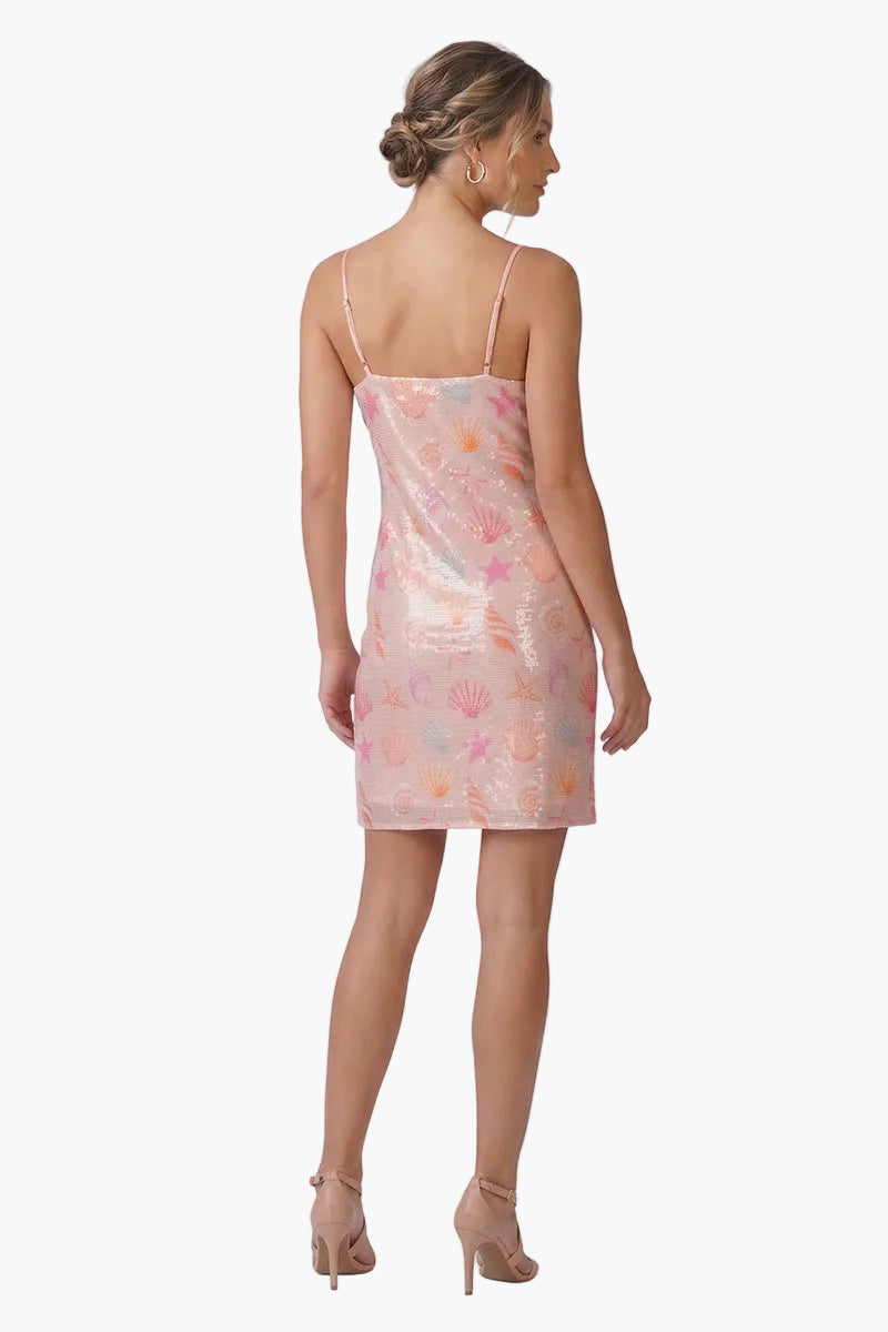 Set of 6 Peach Sequinned Shores Bodycone Dress(S, M & L)