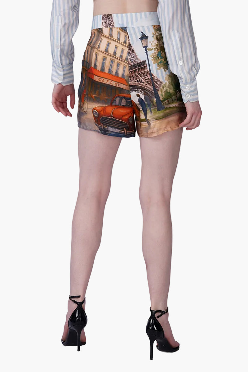 Set of 6 Love In Paris Printed Shorts(S, M & L)