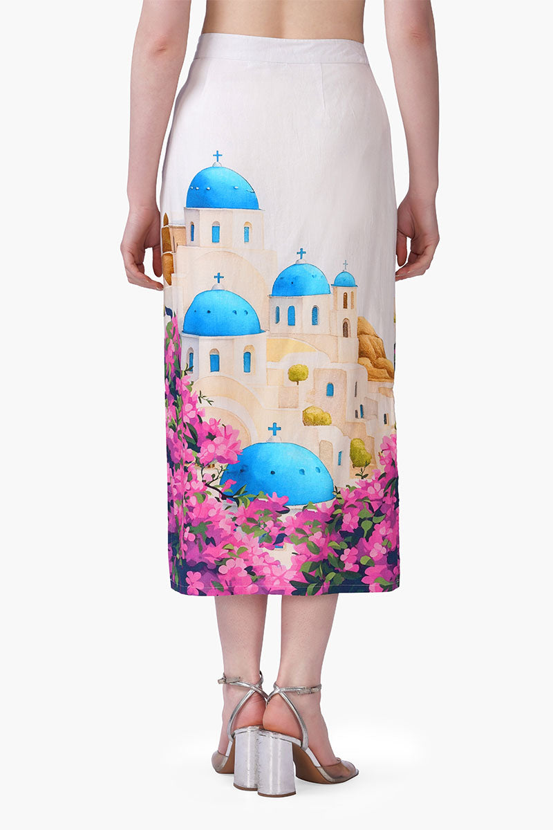 Set of 6 Santorini Dream Print Skirt(S, M & L)