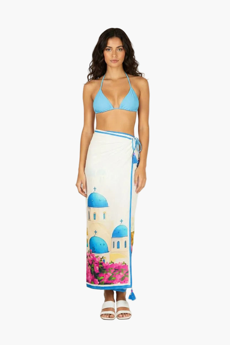 Santorini Dream Print Sarong