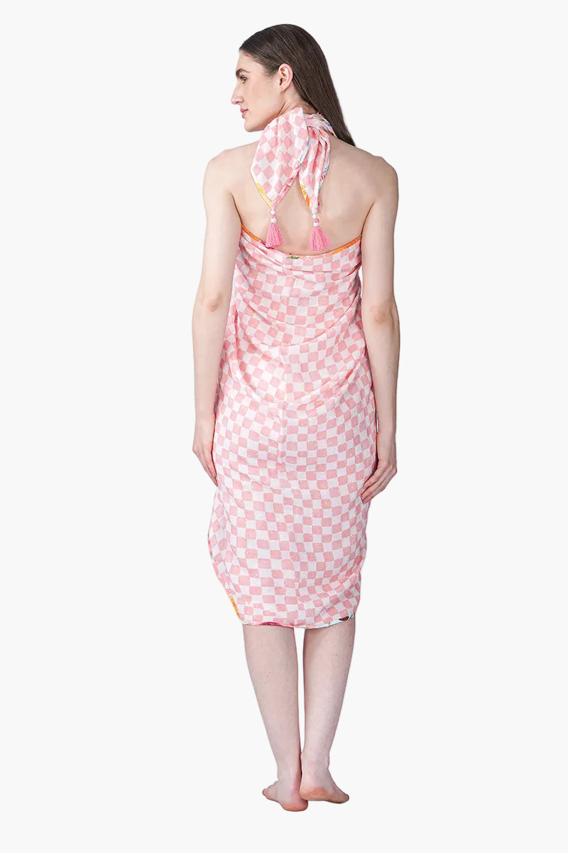 Prettu blush check sarong