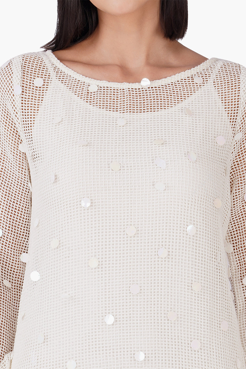 Set of 6 Shell Sequin Mesh Cover-Up (S,M,L)