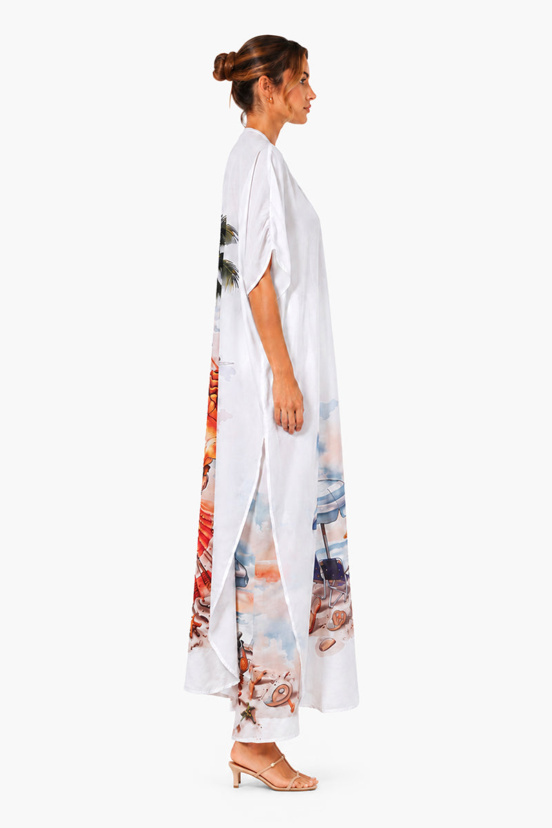 Set of 6 Artisan Coastal Print Cover Up Pants (S,M,L)