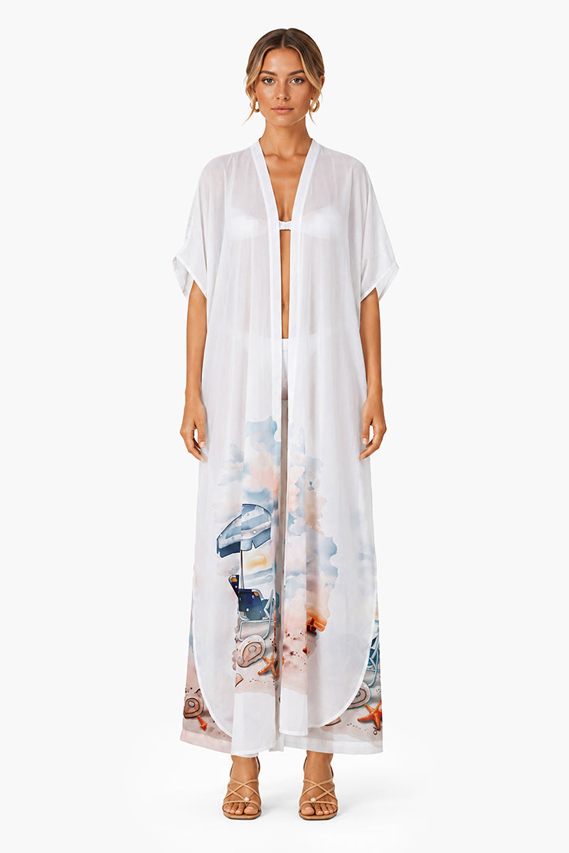 Set of 6 Artisan Coastal Print Cover Up Pants (S,M,L)