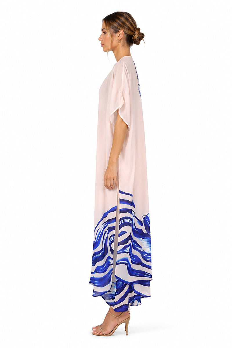 Set of 6 Ocean Print Navy Embellished Pant (S,M,L)