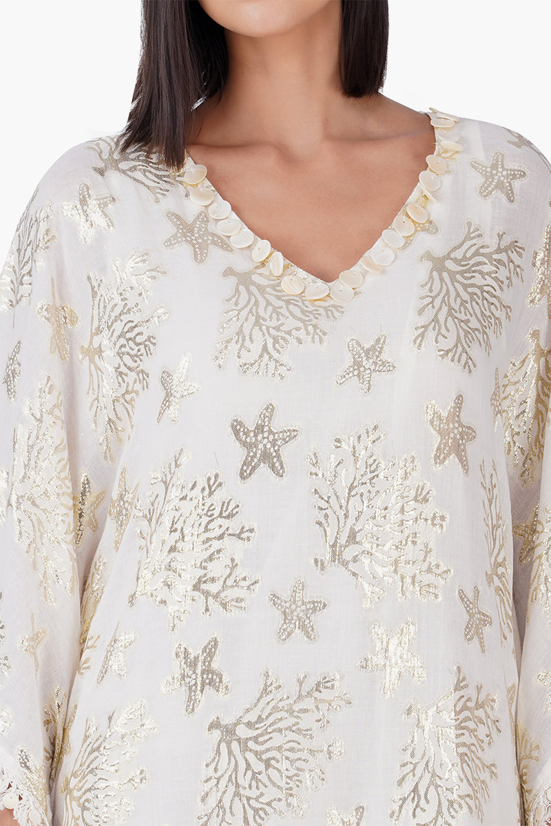 Set of 6 Shoreline Shimmer Short Kaftan (S,M,L)