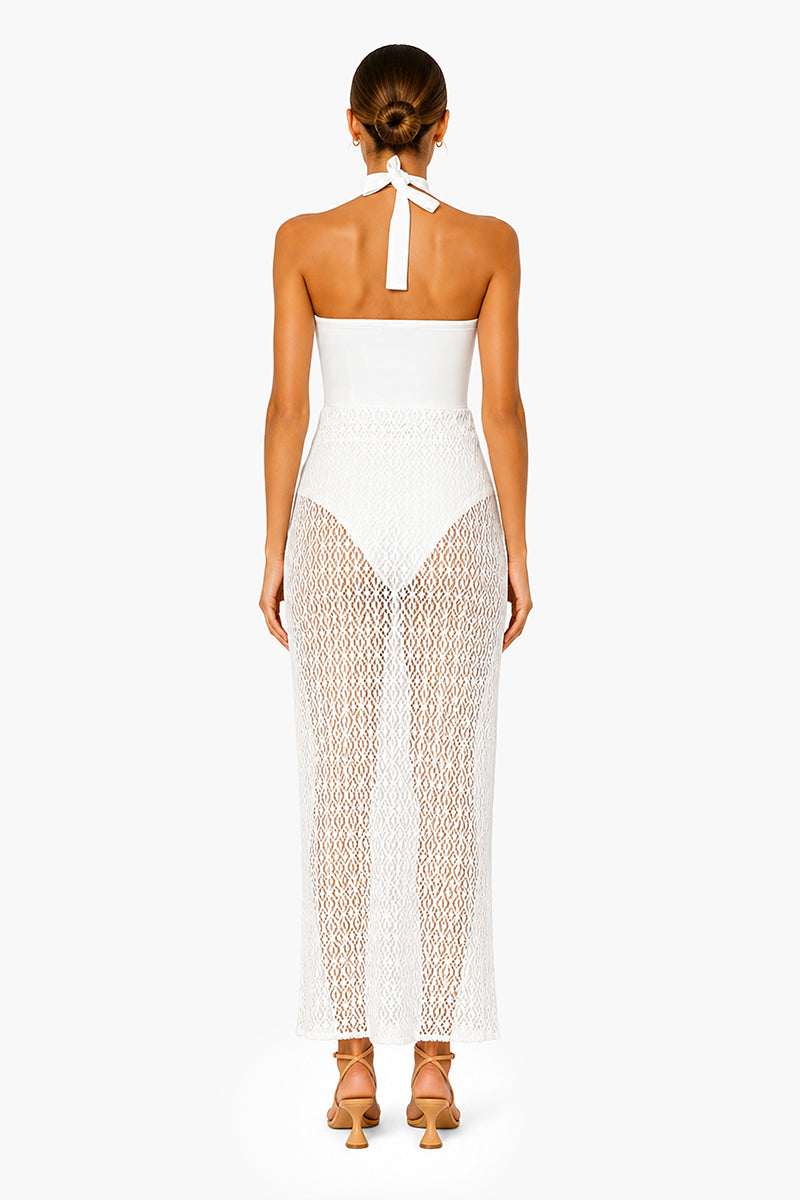 Set of 6 Ethereal White Lace Cover Up Resort Skirt (S,M,L)