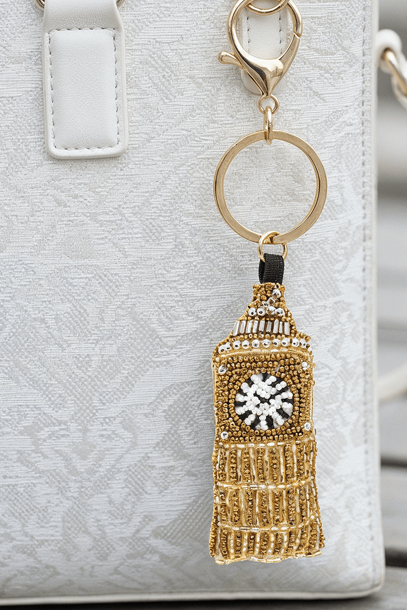 New York City Skyline Hand-Beaded Bag Charm