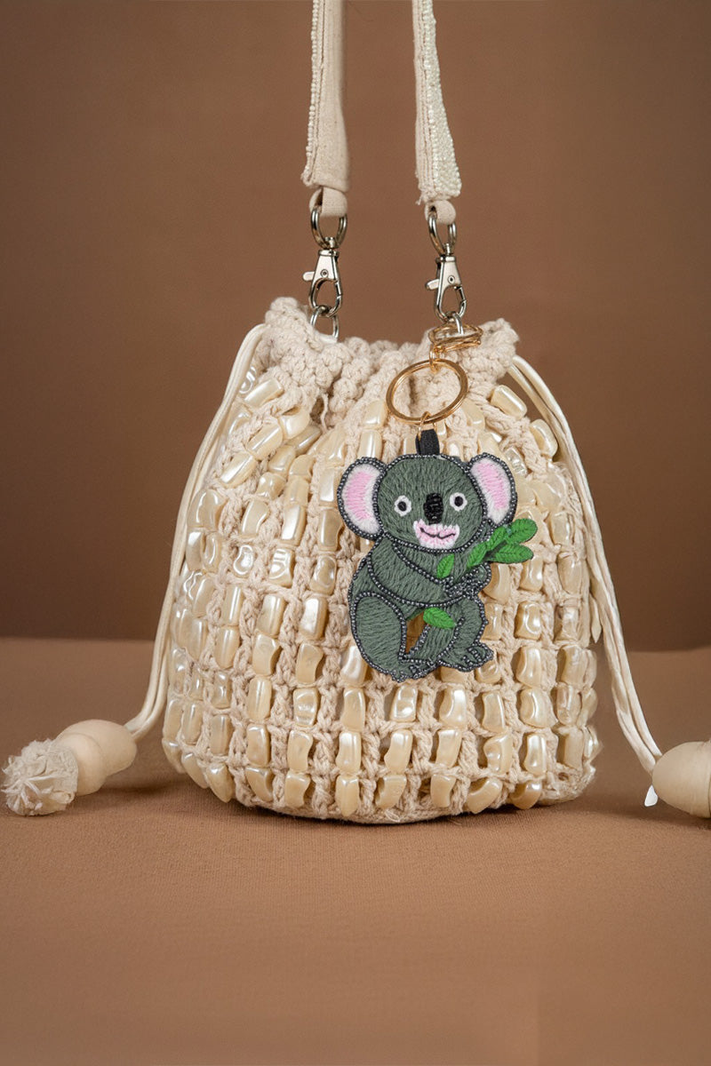 Koala Bliss Animal Hand-Beaded Bag Charm
