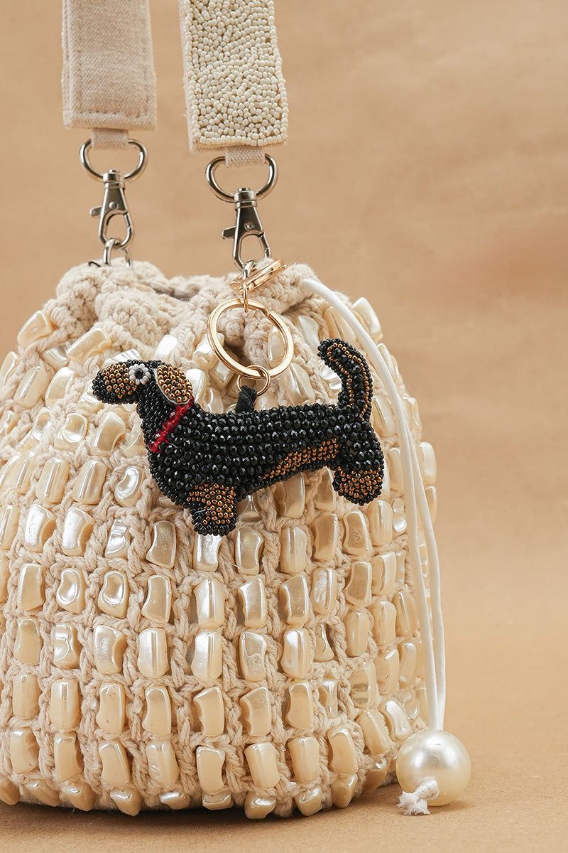 Dogi Companion Hand-Beaded Boho Bag Charm