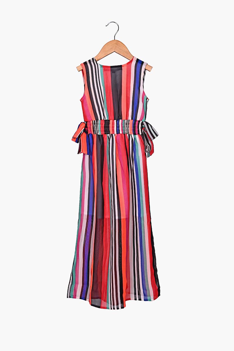 Moroccan Stripe Kids Maxi Dress 4-7 Years