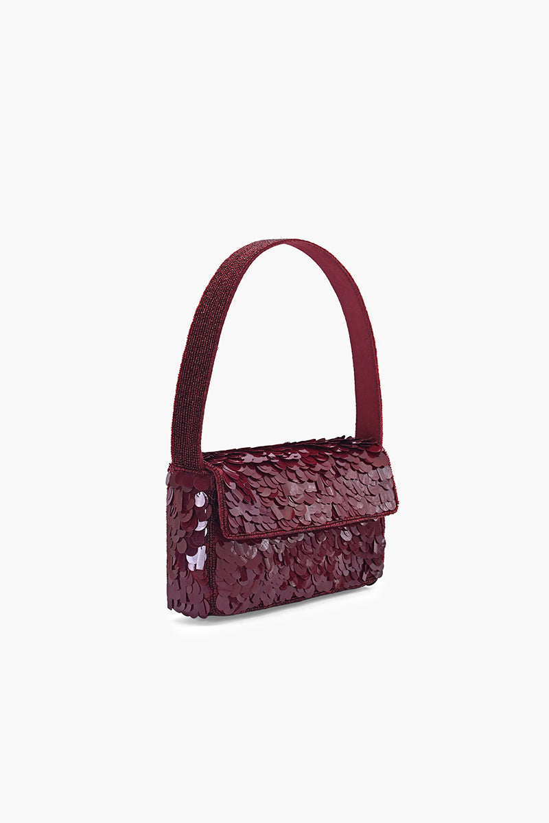 Mermaid Mist Crimson Shoulder Bag