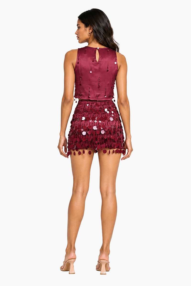 Set of 6 Heavy Sequine Hanging Short Skirt (S,M,L)