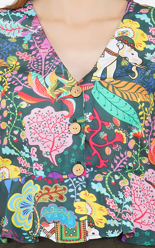 Set of 6 Persian Paradise Peplum Top (S,M,L)