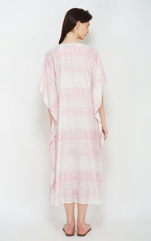Set of 6 Pink Mist Tie Dye Maxi Cover Up (S,M,L)