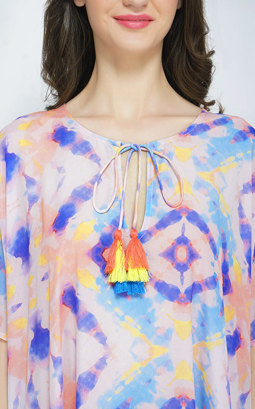 Set of 6 Sunkist Tie Dye Maxi Cover Up (S,M,L)