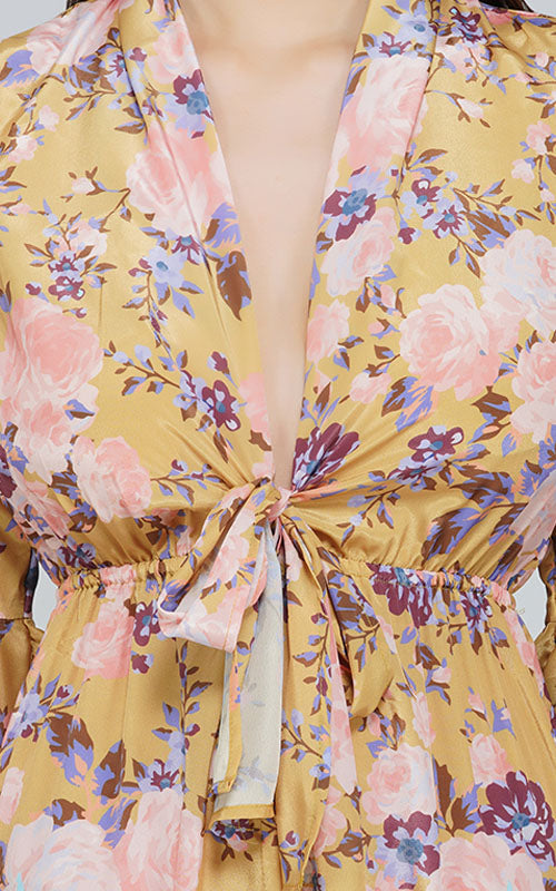 Set of 6 Golden Garden Maxi Dress (S,M,L)