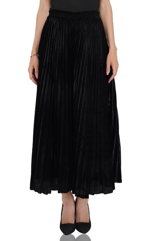 Set of 6 Moonless Night Pleated Velvet Trousers (S,M,L)