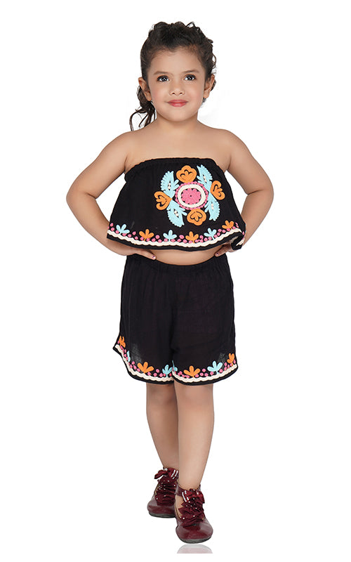 Plum Kitten Embroidered Dress  4-7 Years