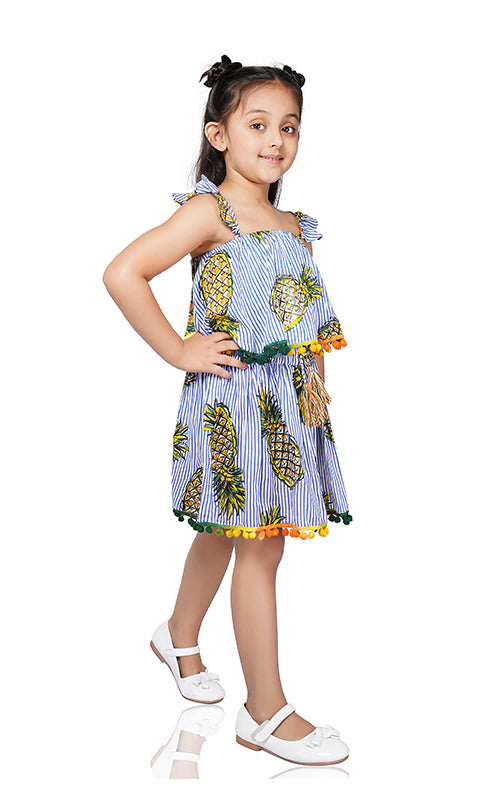 Pineapple Stripe Top 4-7 Years
