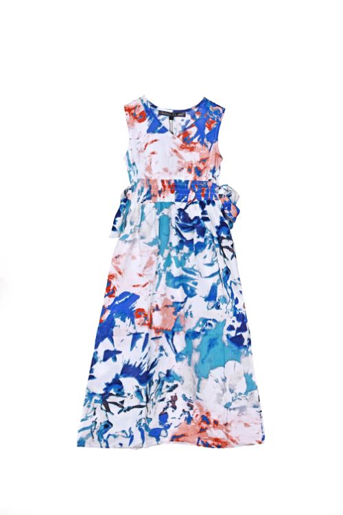 Mediterranean Blue Kids Maxi Dress 4-7 years