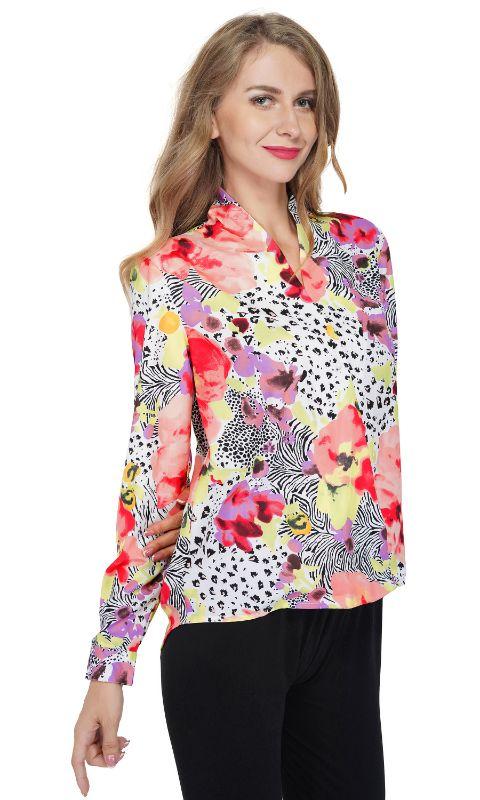 Azalea Floral Dotted Blouse