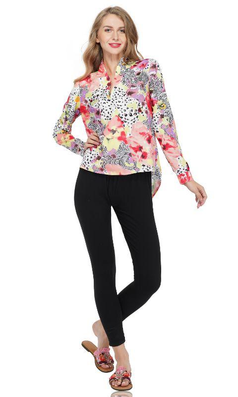 Azalea Floral Dotted Blouse