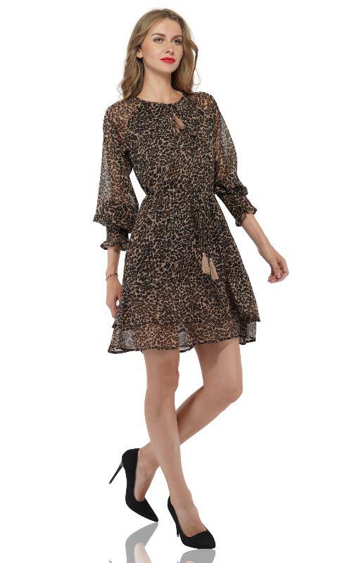 Leopard Ruffle Dress