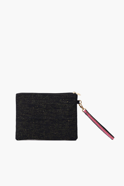 R Personalized Initial Embellished Wristlet Pouch