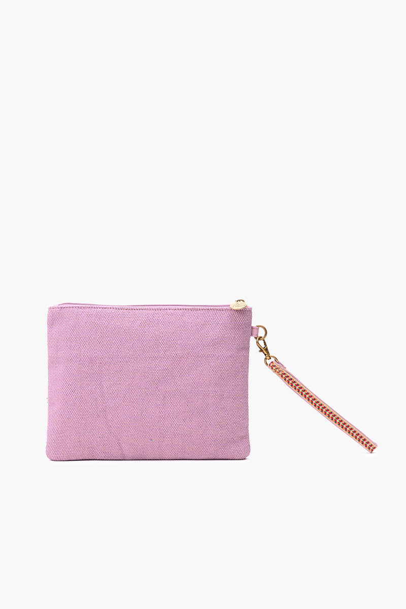 N Personalized Initial Embellished Wristlet Pouch