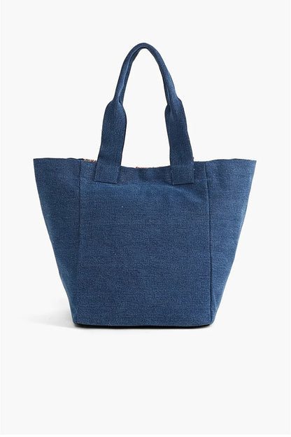 Watch Over Me Evil Eye Denim Tote