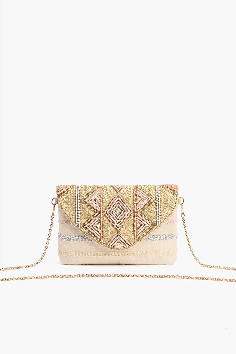 Rose Gold Envelope Clutch