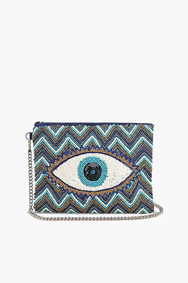 Grecian Nights Evil Eye Clutch