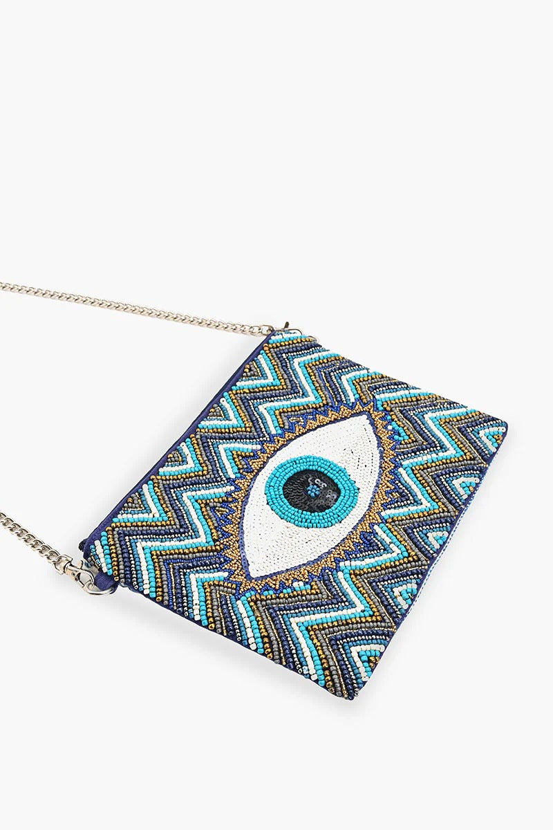 Grecian Nights Evil Eye Clutch