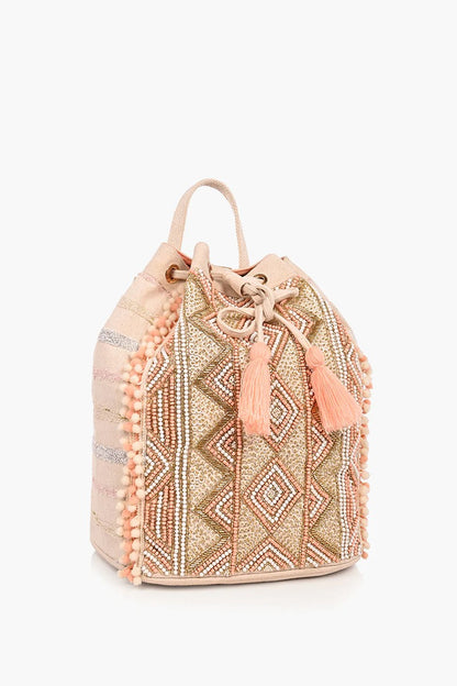 Rose Gold Embellished Back Pack