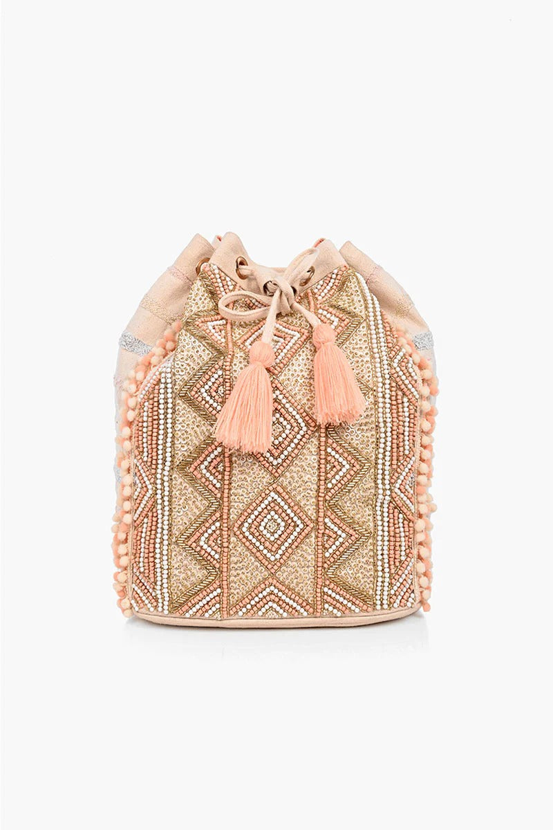 Rose Gold Embellished Back Pack