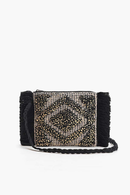 Gold Foil Tufted Clutch