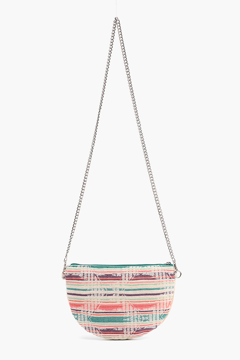 Tropical Embellished Crossbody Pouch with Coin Pouch