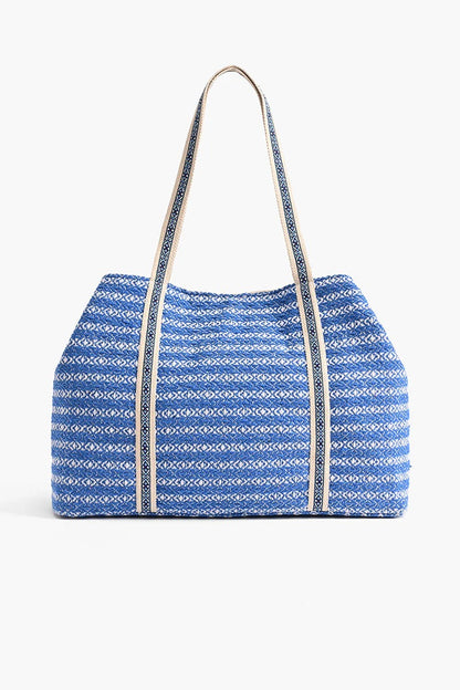 Silver Lake Blue Embellished Tote