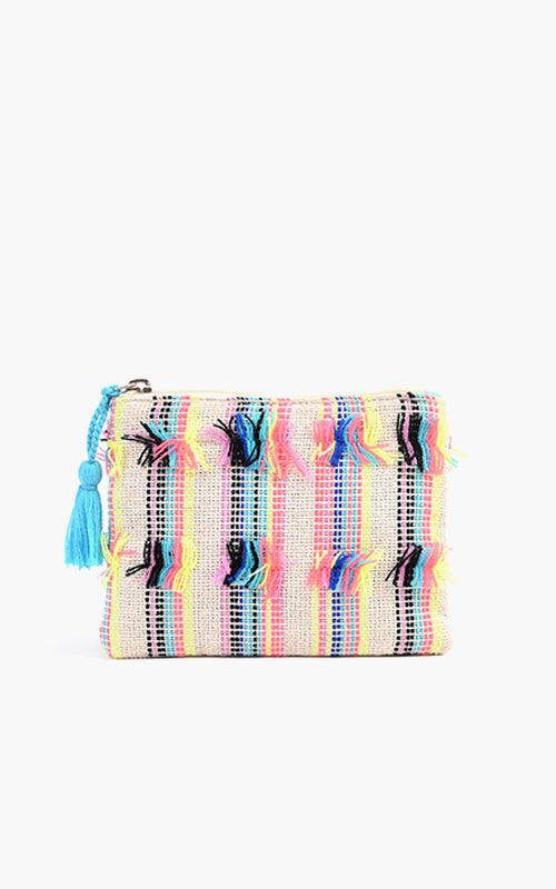 Neon Fringe Coin Pouch