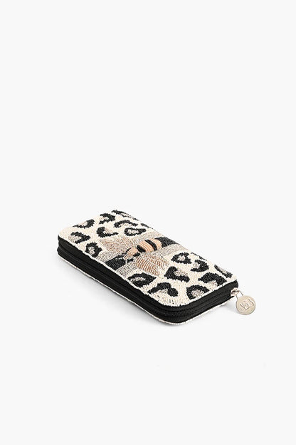 Brittney Bee Beaded Zip Wallet