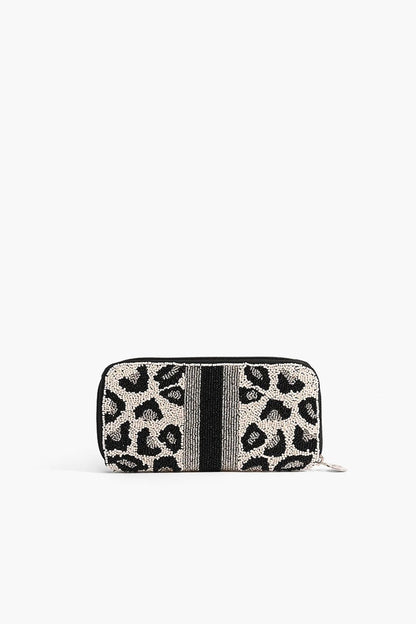 Brittney Bee Beaded Zip Wallet