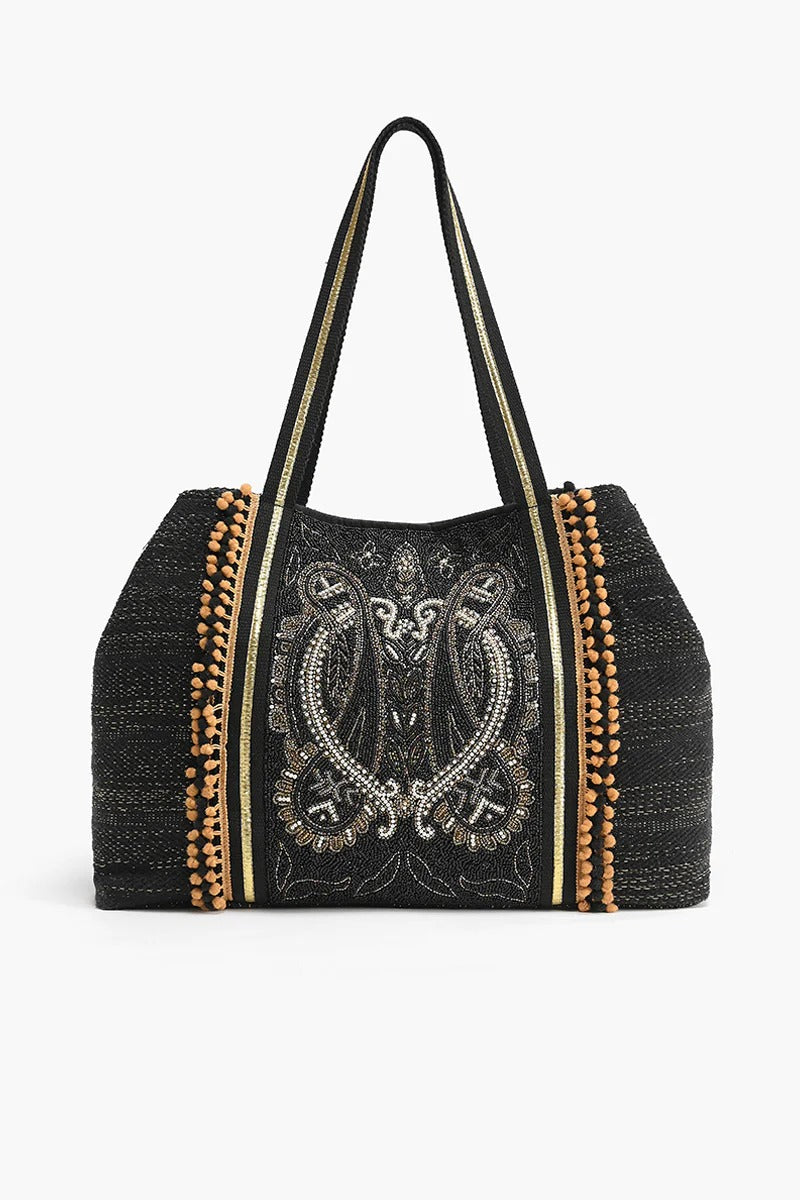 Old World Embellished Tote