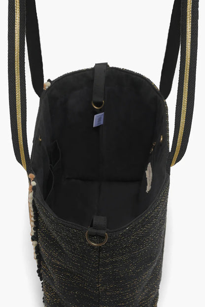 Metallic Floral Tote