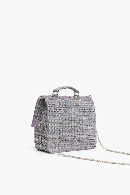 Lavender Fog Embellished Satchel