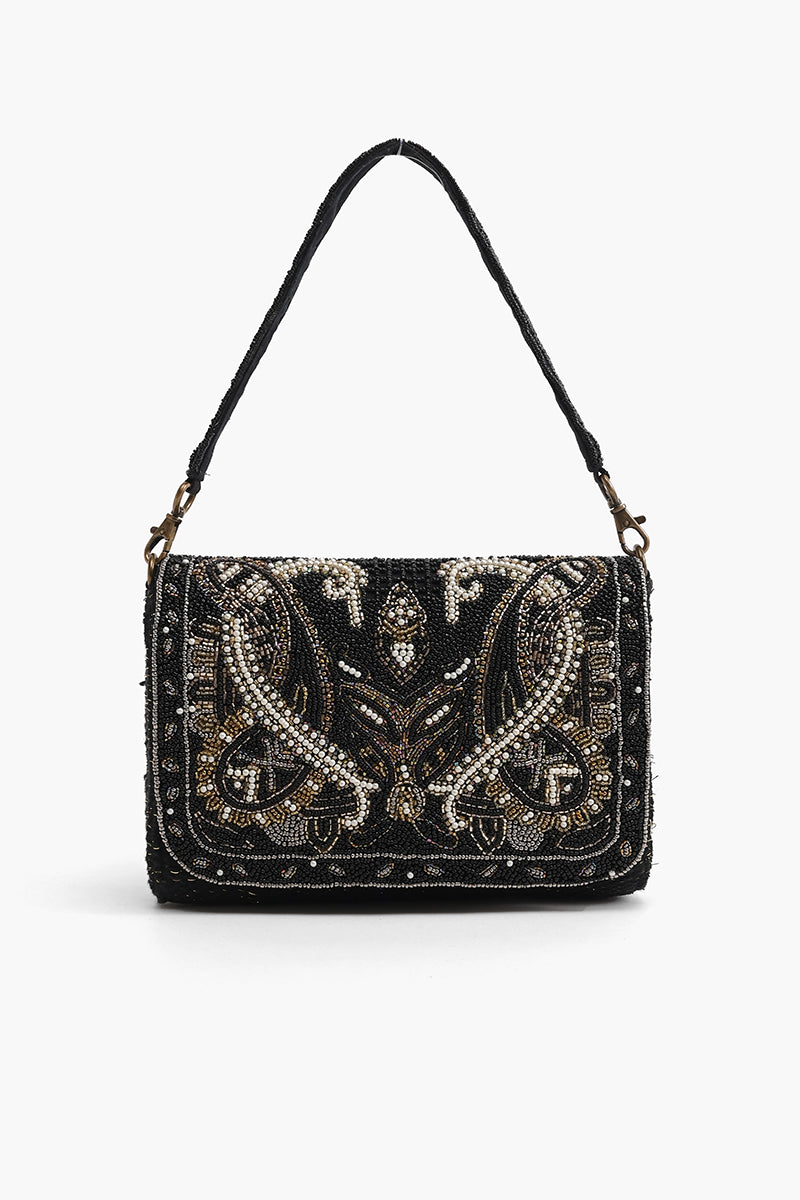 Moonless Night Embellished Shoulder Bag