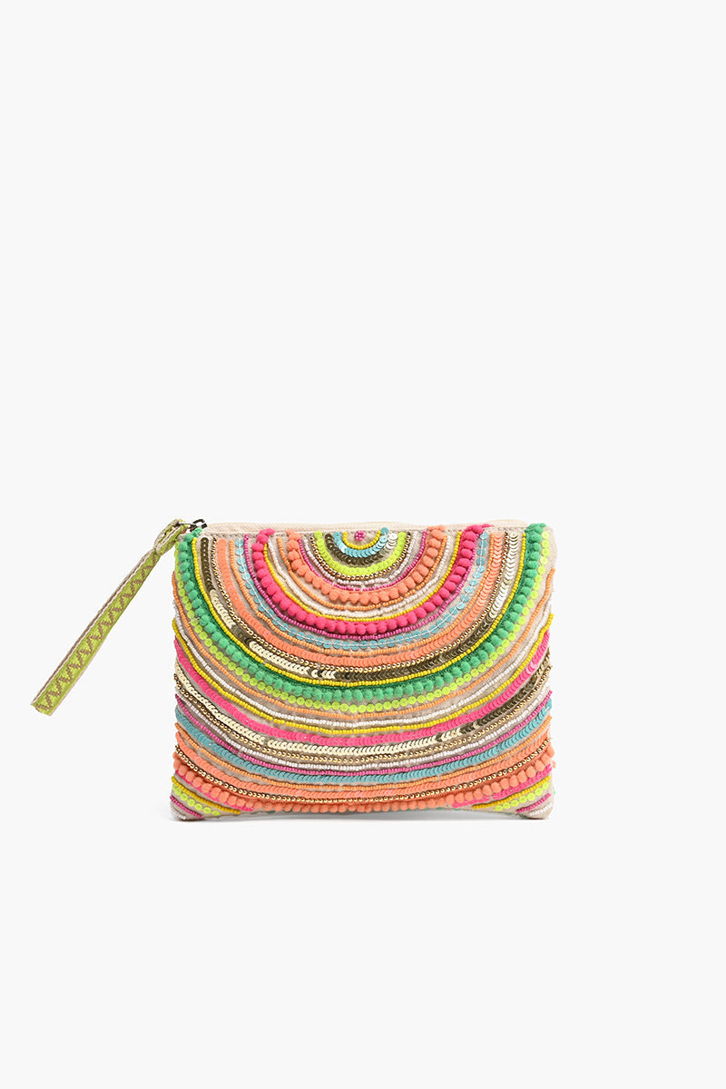 Bright Embellished Pouch