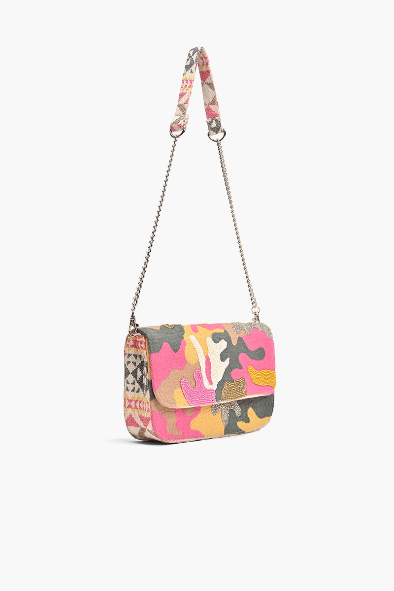 Pink Camo Crossbody Handbag
