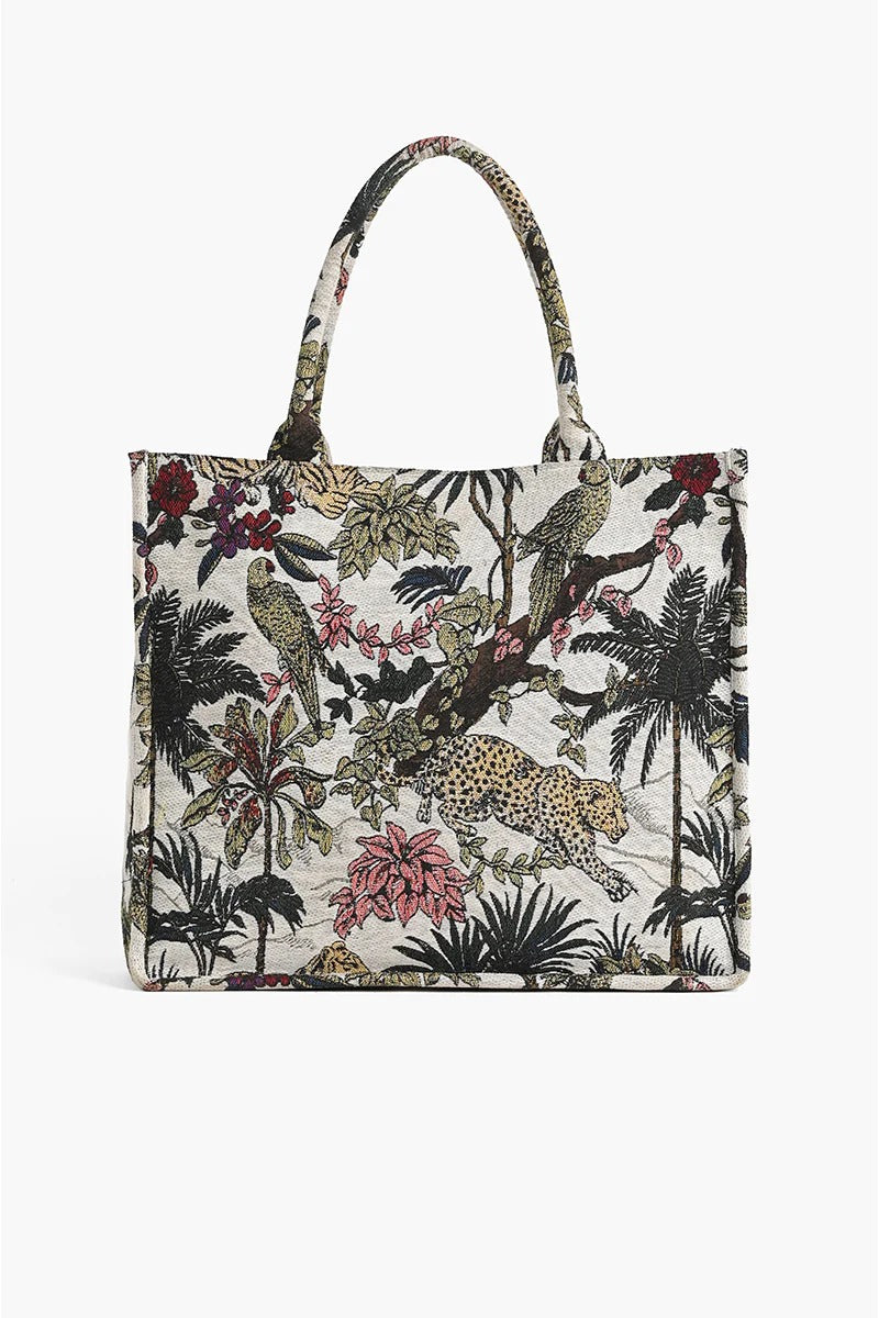 African Safari Embellished Tote